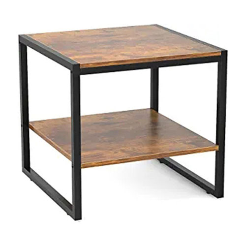 Brown wooden shelf