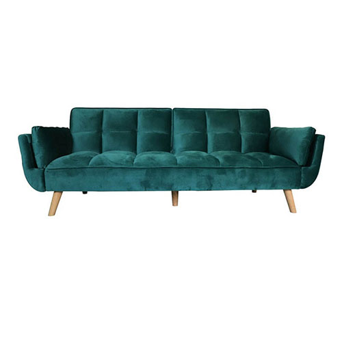 Coral velvet sofa